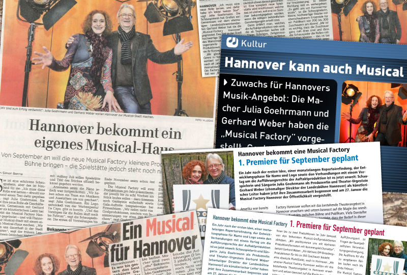 Presseclippings der ersten Pressekonferenz